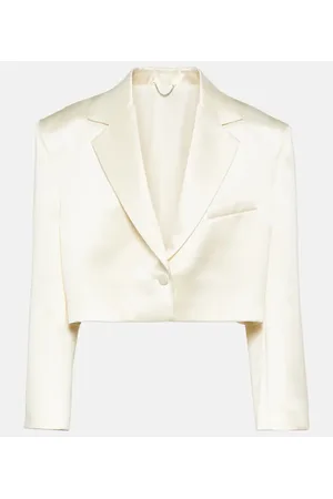 MAGDA BUTRYM Blazer cropped in lana e seta