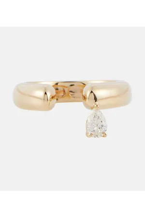Rainbow K Anello Tube in 14 kt con diamanti