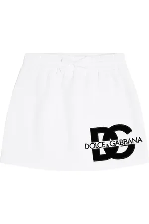 Dolce & Gabbana Minigonna in jersey di cotone con logo