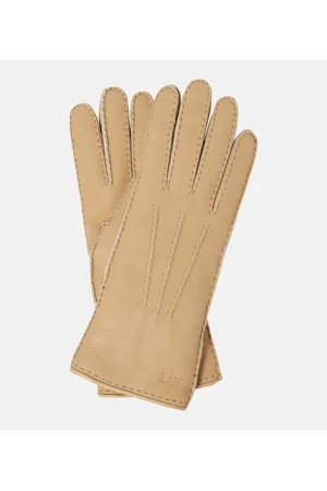 Loro Piana Guanti Elide in pelle con shearling
