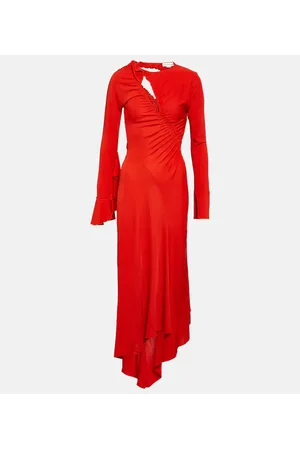 Victoria Beckham Abito midi in jersey con cut-out