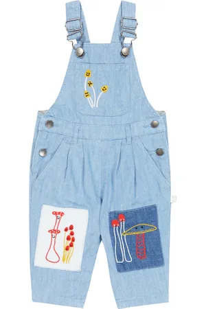 Stella McCartney Baby - Salopette in denim ricamata