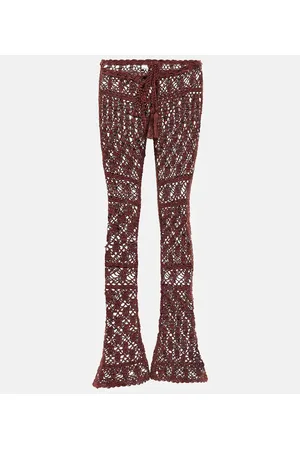 ANNA KOSTUROVA Pantaloni a vita media in crochet