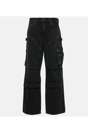 AGOLDE Jeans cargo Nera regular a vita media