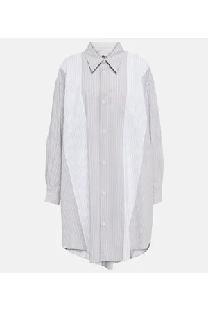 Maison Margiela Abito chemisier in cotone a righe
