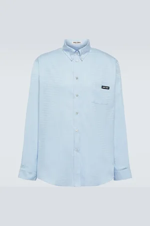 Miu Miu Camicia in popeline di cotone con logo