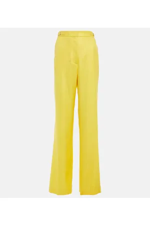 GABRIELA HEARST Pantaloni regular in lana, seta e lino