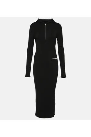 Jil Sander Abito midi in misto lana
