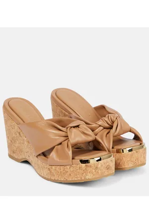 Jimmy Choo Sandali Avenue in pelle con zeppa