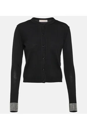 VALENTINO Cardigan in lana con cristalli