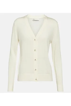 Tory Burch Cardigan Simone in lana e seta