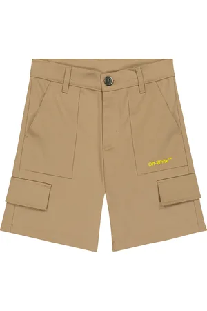 OFF-WHITE Shorts cargo Helvetica in cotone