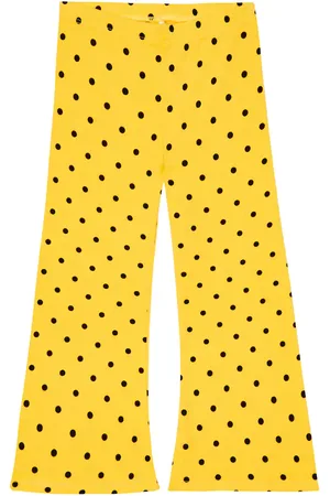 Mini Rodini Pantaloni flared in jersey a pois
