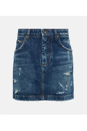 Dolce & Gabbana Minigonna di jeans distressed