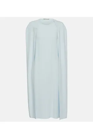 Stella McCartney Abito midi in cady con mantella