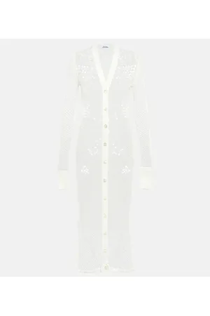 Jean Paul Gaultier Abito midi in rete con paillettes