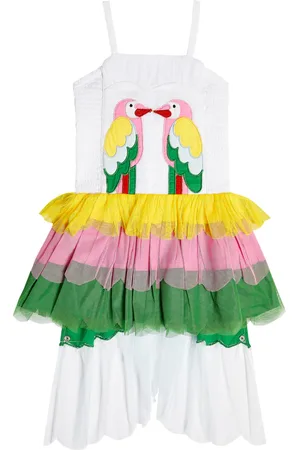 Stella McCartney Abito in tulle con balze