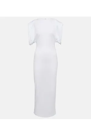 WARDROBE.NYC Abito midi in jersey con ruches