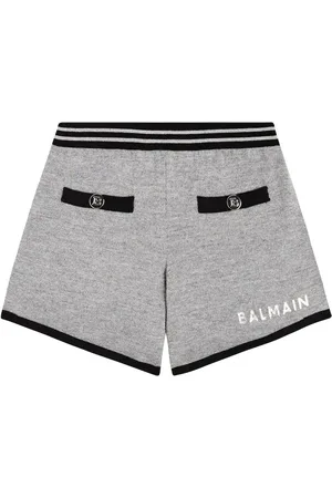Balmain Shorts in lana con logo