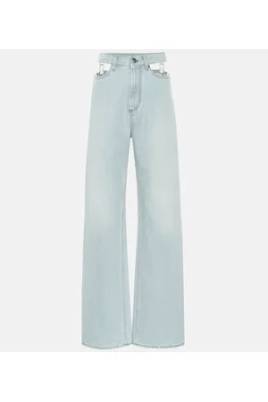 Maison Margiela Jeans a gamba larga con cut-out
