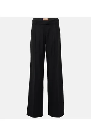 AYA MUSE Pantaloni Conso a gamba larga in lana