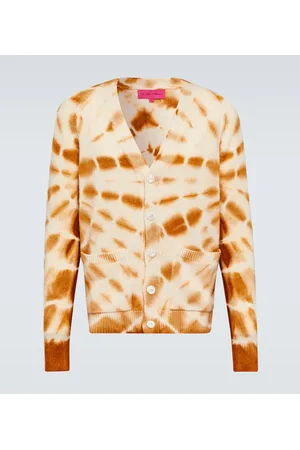 THE ELDER STATESMAN Cardigan in lino e cotone tie-dye