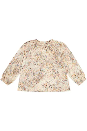 Il gufo Top in jersey di cotone con stampa
