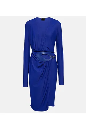 Tom Ford Abito midi a portafoglio con pelle