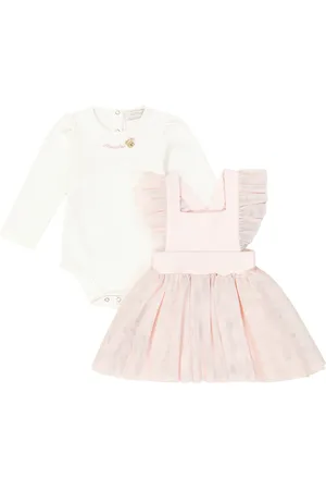 MONNALISA Baby - Body e abito in cotone con tulle