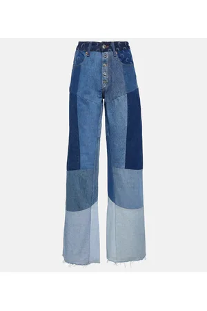 Marine Serre Jeans a gamba larga patchwork