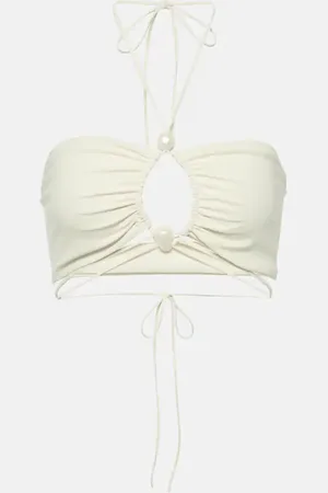 MAGDA BUTRYM Top bikini a fascia con perline