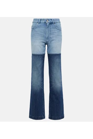 Peter Do Jeans regular a vita alta con patchwork