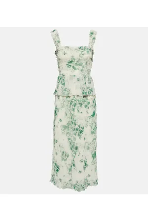 Ganni Abito midi in georgette con pince
