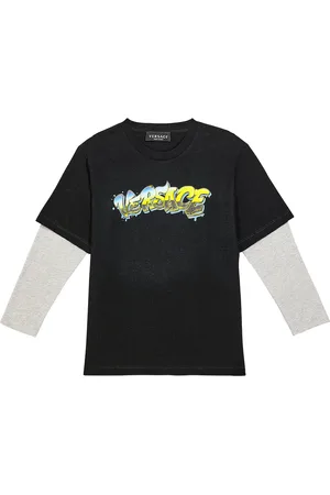 VERSACE T-shirt in jersey di cotone con logo