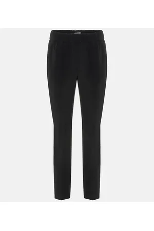 Brunello Cucinelli Pantaloni cropped in misto seta