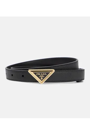 Prada Cintura in pelle con logo