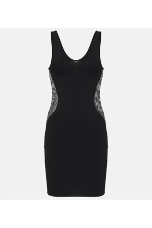 Stella McCartney Miniabito con pannelli in mesh