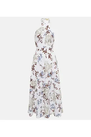Erdem Abito midi Helena in cotone con stampa