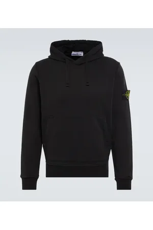 Stone Island Felpa Compass in cotone con cappuccio