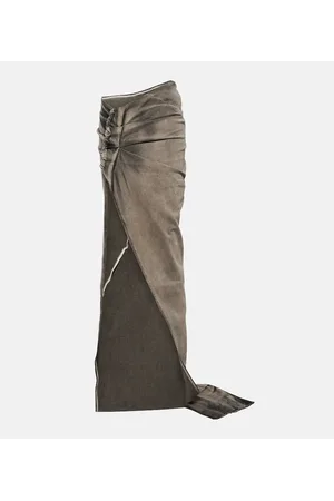 Rick Owens DRKSHDW - Gonna lunga di jeans Edfu