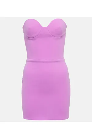 ALEX PERRY Miniabito bustier Clay in crêpe