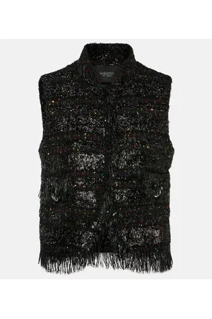 Giambattista Valli Gilet in bouclé con paillettes