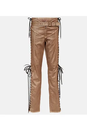 Jean Paul Gaultier X KNWLS - Pantaloni in denim a vita bassa