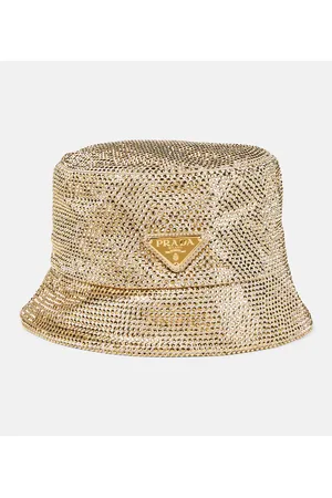 Prada Cappello da pescatore in raso con cristalli