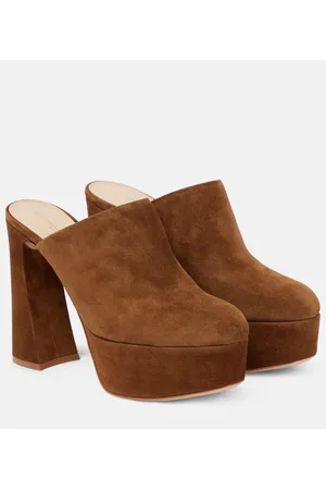 Gianvito Rossi Mules in suede con plateau