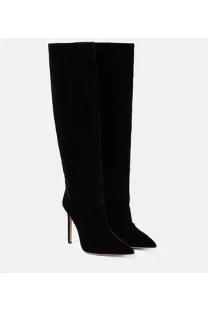 Aquazzura Stivali So Matignon 105 in velluto