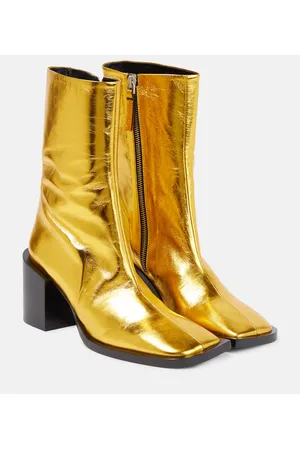 Jil Sander Stivaletti in pelle metallizzata