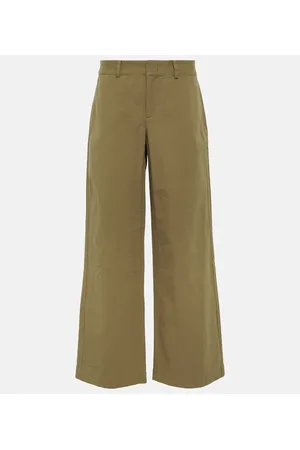 Vince Pantaloni in twill di cotone a vita alta