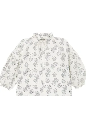 The New Society Blusa Olivia in lino con stampa