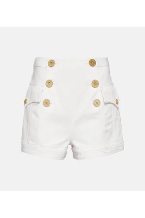 Balmain Shorts di jeans a vita alta